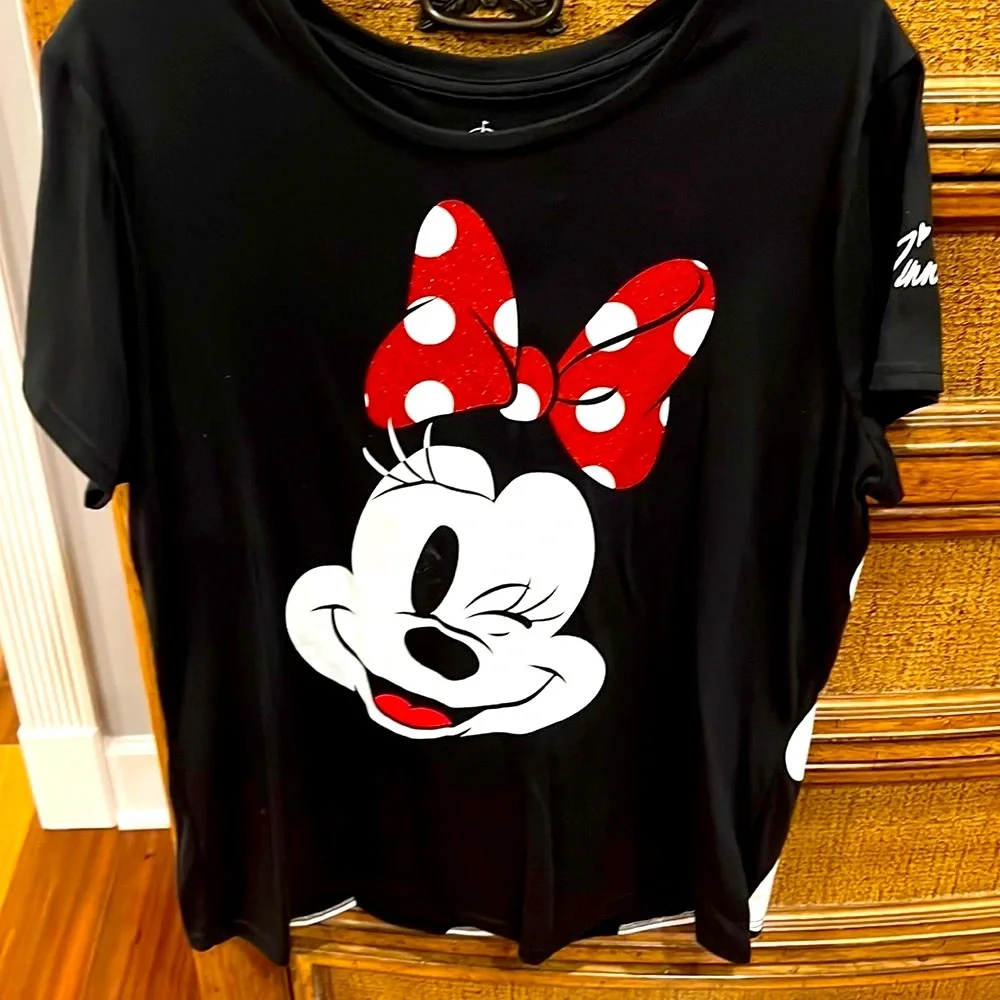 Disney Black and Red Minnie Mouse Short Sleeve Tee - Picture 2 of 6